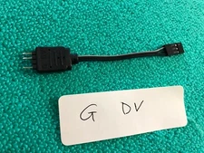 LOT 4 pcs   RGB LED Lighting Strip Cable 3 PIN FEMALE  TO 3 PIN MALE  ,BLACK 4"