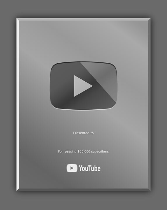 100% Real 100k Silver Youtube Playbutton / YouTube Plaque
