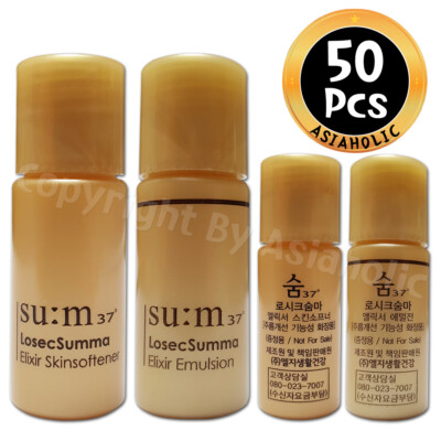 SU:M37 LosecSumma Elixir 5ml Skinsoftner (25pcs) + Emulsion (25pcs) 50pcs Sum37
