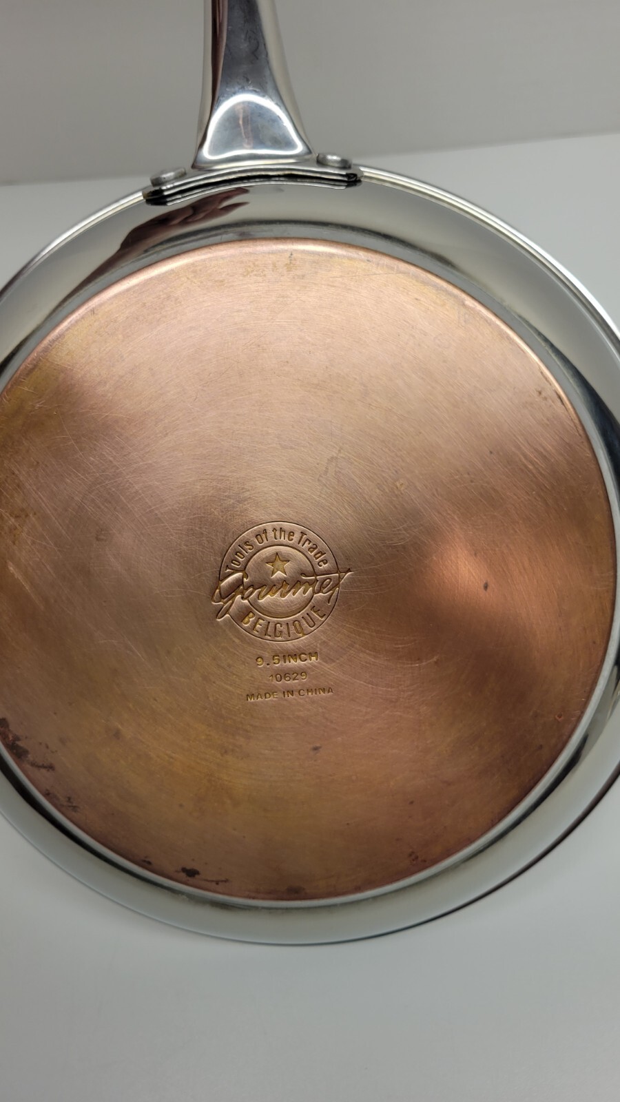 BELGIQUE gourmet stainless steel Copper Bottom 9.5 inch skillet saute