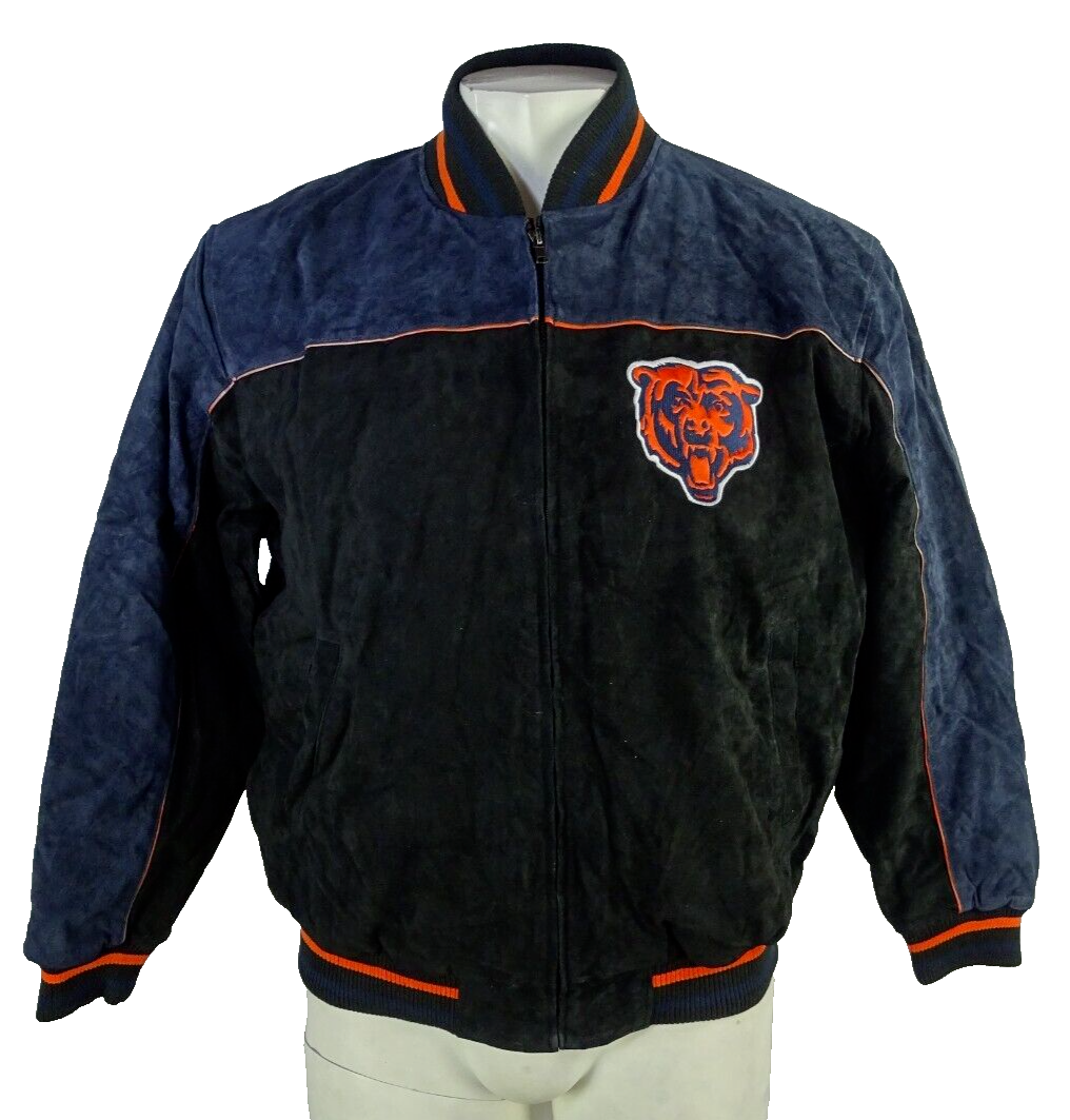 NFL シカゴブベアーズ　フットボール　ブラックレザー　ジャケット　メンズ　M Chicago Bears NFL Official Merchandise Men's Leather Jacket | eBay