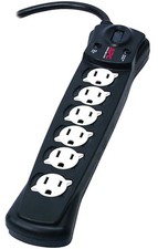 SURGE PROTECTOR 6 Outlet AC POWER STRIP 840 joules BLACK SurgeArrest APC P6B