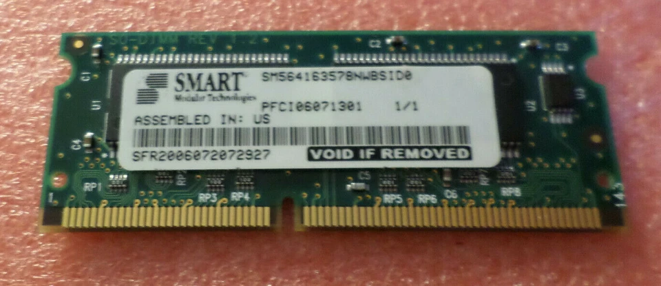 SM564163578NWBSID0 Smart 128MB PC100 non-ECC Unbuffered 144-Pin SoDimm (C9B5) - Image 3 of 4