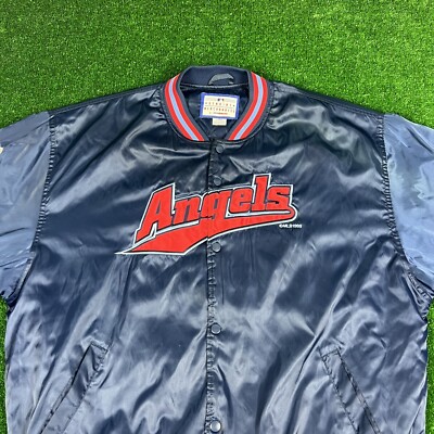90年代 MLB　カリフォルニア エンゼルス　サテンジャケット Lサイズ 90年代 MLB カリフォルニア エンゼルス サテンジャケット L
