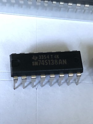 25 x TEXAS INSTRUMENTS  SN74S138AN 3-line to 8-line decoder / demultiplexer 16-P