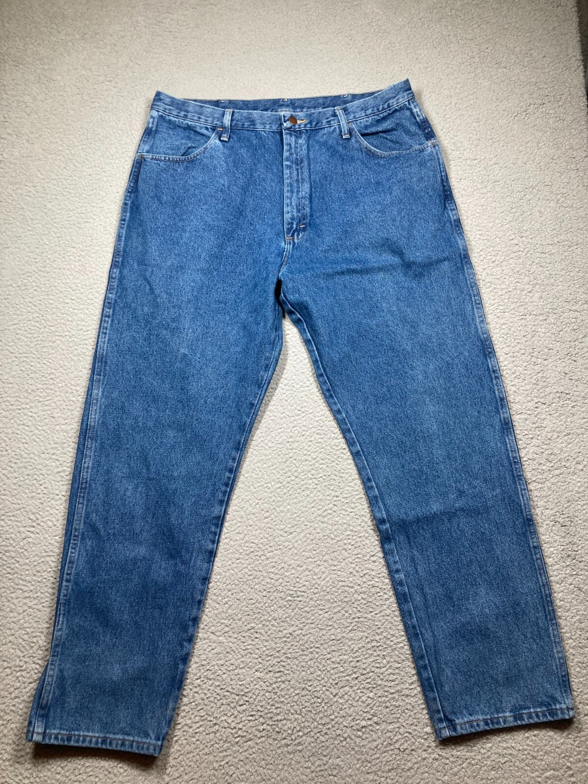 's 40x32 Blue Straight Medium Wash Cowboy Workwear  Denim