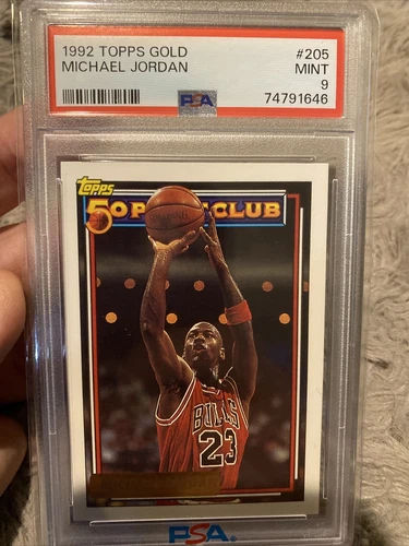 1992 Topps Gold #205 Michael Jordan PSA 9 Mint Chicago Bulls 50 Pt Graded Card