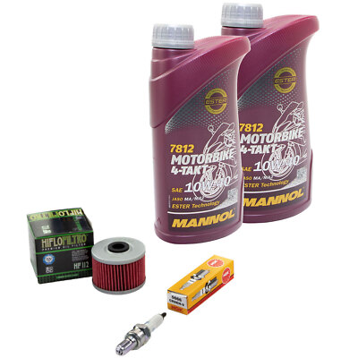 Inspektion für Honda NX 250 MD NX250 Bj. 1988-1995 Set Öl 2L Ölfilter Zündkerze