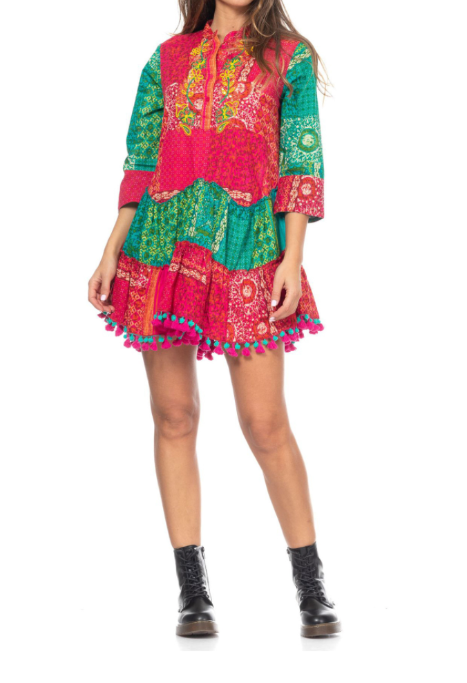 Robe Orfeo Femme Taille L Multicouleur Motif Fleuri – Longueur Midi, Idéale Pour Toutes Saisons