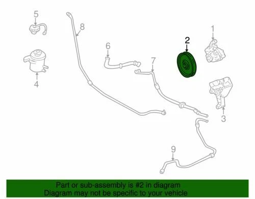 OEM NEW 04-07 Ford Freestar Montereey SEL 3.8L Power Steering Pulley 5F2Z3A733AA - Image 2 of 2