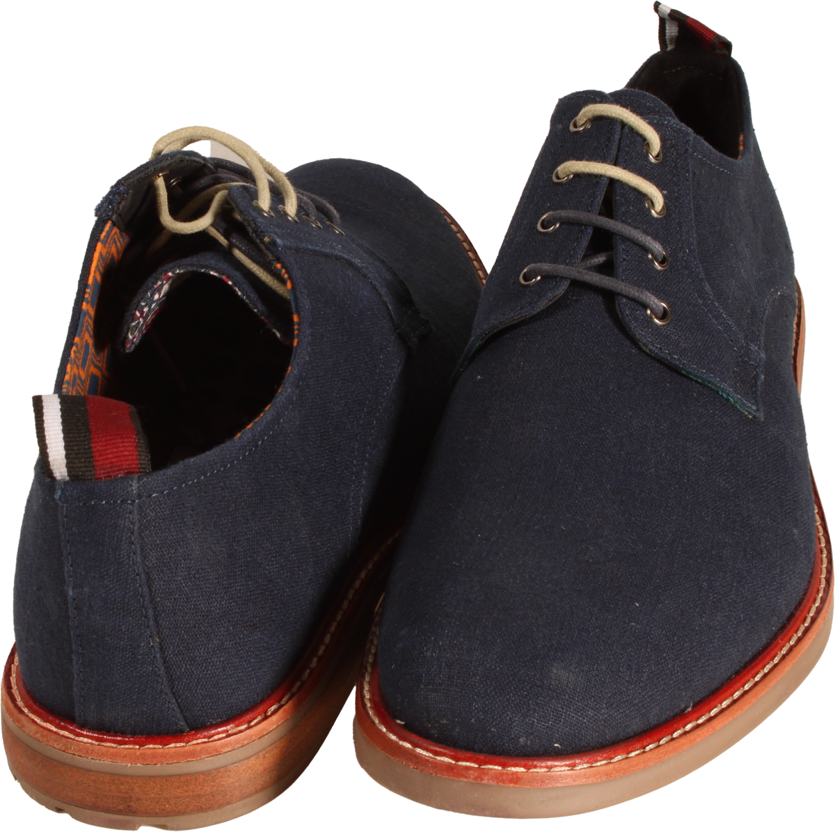 BRAND NEW Ben Sherman Mens Birk Plain Toe Natural Linen Shoes Size 8.5 US Men main image 2