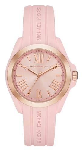 Michael Kors Womens Janelle Rose Gold Watch, MK Logo Dial Michael Kors Womens Janelle Rose Gold Watch, MK Logo Dial