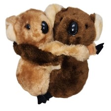 Vintage R. Dakin 1976 Hugging Koala Bear Couple Pair Plush Stuffed Animals Rare