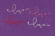 LOVE  25 die cuts scrapbook cards