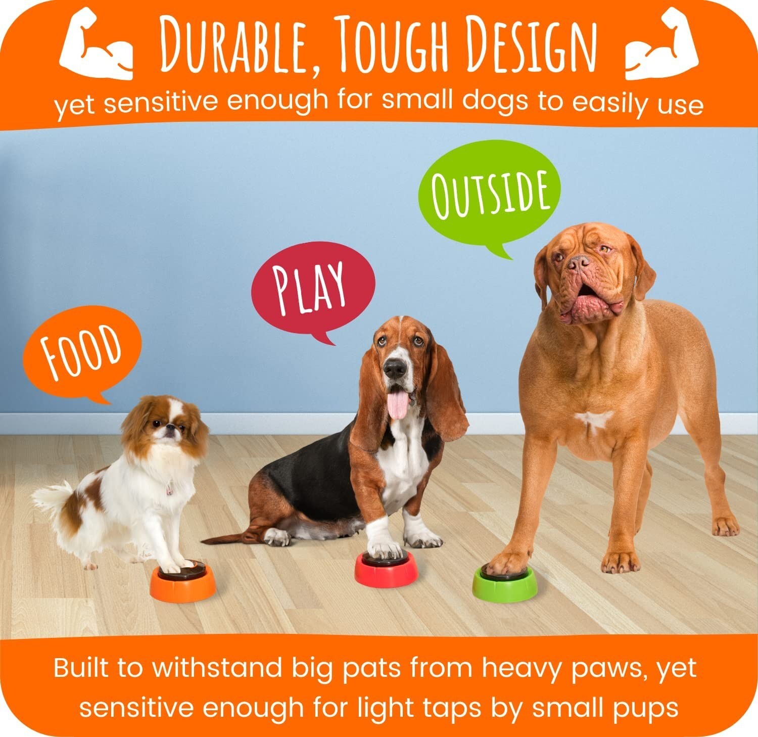 Vocalpups Dog Buttons for Communication Starter Pack, Dog Talking
