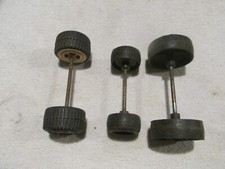 THREE AXLES WITH WHEELS
