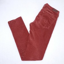 Adriano Goldschmied Red The Stevie Slim Straight 26R Corduroy Pants USA MADE