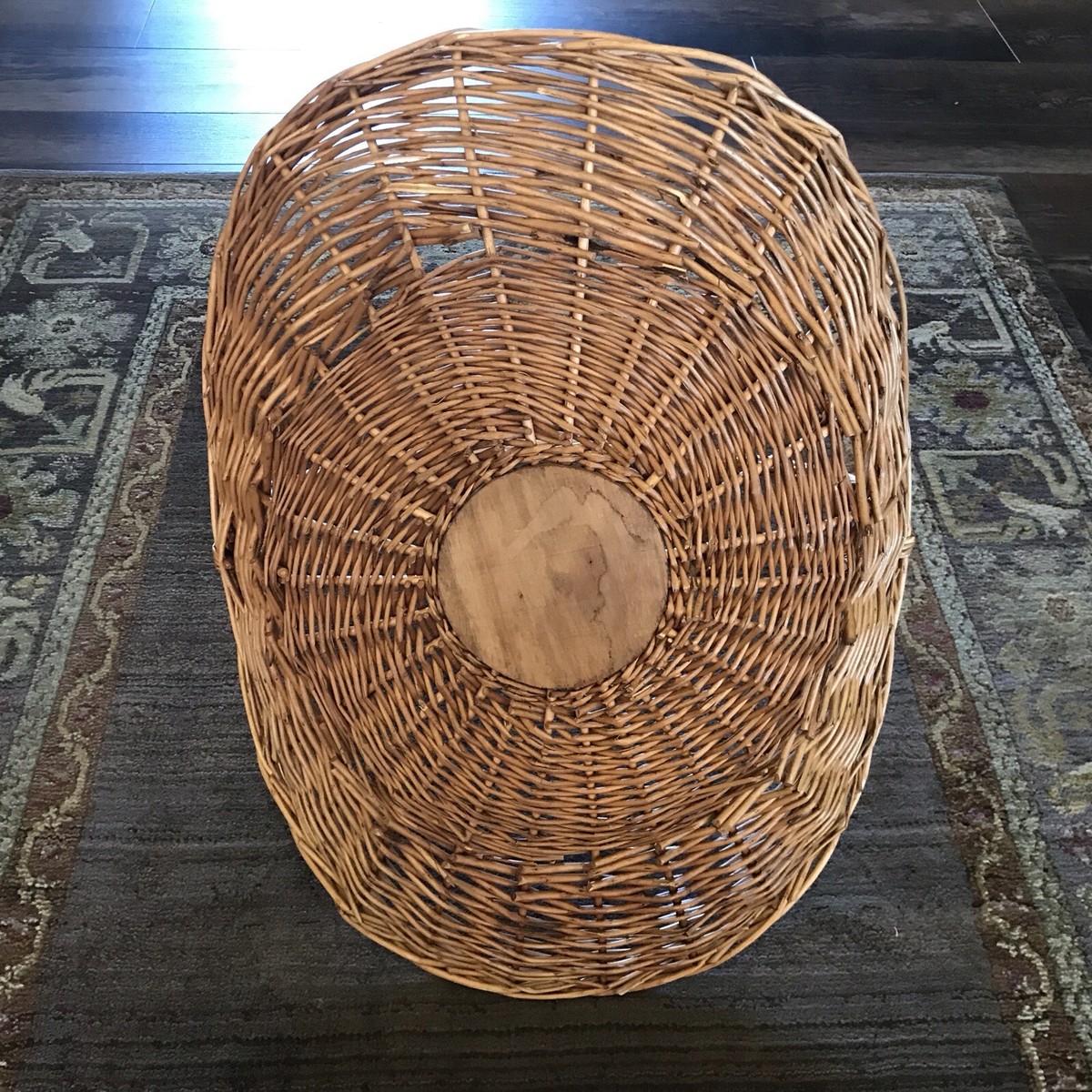 Large Gathering Basket With Handle French Antique Vintage Large Gathering Basket With Handle French Antique Vintage