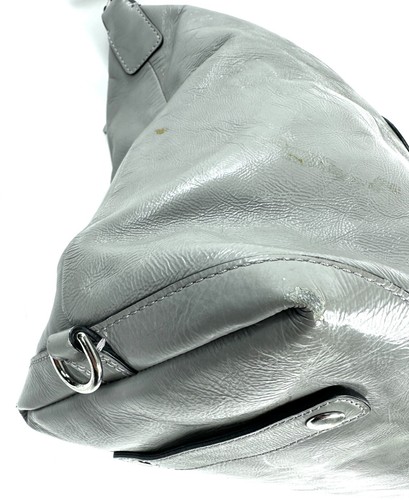 Coach Ashley F15454 grau Glanz Leder große Umhängetasche Schultertasche Handtasche - Bild 12 von 13
