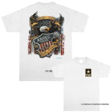 Armed Forces Military Veteran Eagle US Flag Graphic T-shirts