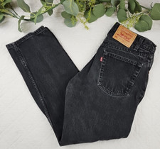 VTG Levi's Black Denim Jeans 550 Relaxed Fit Size 31 x 30 100 Cotton