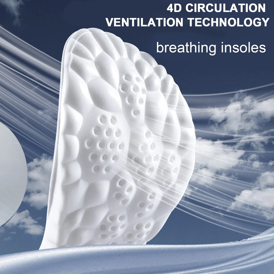 4D CLOUD TECHNOLOGY  Insoles Hiking Trainer Inner Soles Inserts Breathable 45-46 - Image 3 of 4