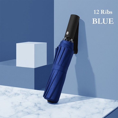 12Ribs Umbrella Strong Automatic Windproof Stormproof Compact Folding Umbrella - Picture 8 of 21