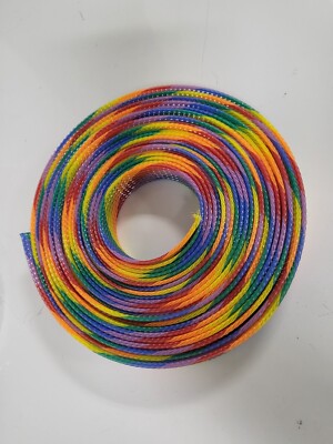 25 FT 3/4'' RAINBOW PET EXPANDO SLEEVING BRAID