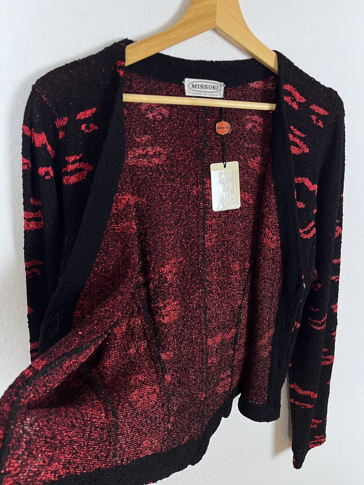 Stunning Rare Vintage 80's MISSONI Faces Cropped Designer Jacket Top Size M image 5
