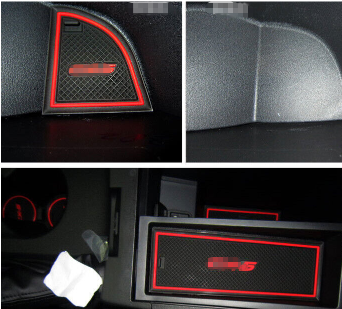 Car Non-slip Interior Door Slot Pad Rubber Cup Holder Mat For