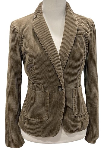 Banana Republic Womens size 2 Brown Corduroy Blazer Jacket Button Front Casual