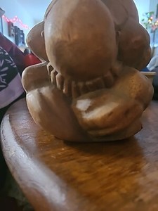 Vintage Lot Of Budda's Brass Wooden Resin 