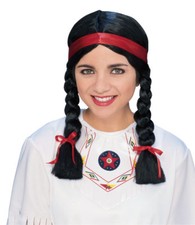 RUBIE'S BLACK FEMALE NATIVE AMERICAN WIG SQUAW INDIAN WOMAN ACCESSORY 50823