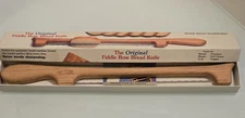 The Original Fiddle Bow Bread Knife (Cherry Right Hand) Never Needs Sharpening 