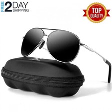 Gafas de Sol para Hombre Polarizadas HD Lentes para Conducir Proteccion UV Negro