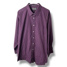 David Taylor Shirt Adult Mens Size 18 34/35 Purple Button Up Collection Mens