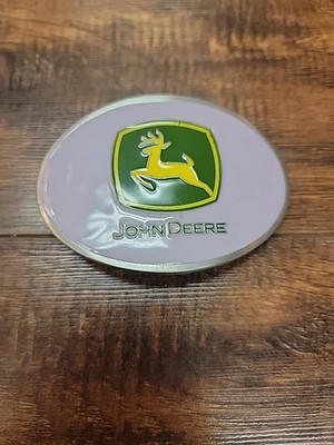 John Deere Licensed Product SpecCast Belt Buckle Pink