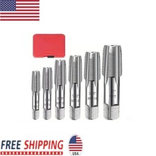Upgrade Carbon Steel NPT Taps 6 Piece US Industrial Grade Pipeline Threads