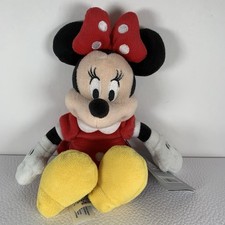 Disney Minnie Mouse 8 inch Plush Red Polkadot Dress Bow With Tag Pre Owned Good