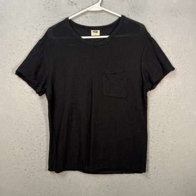 Arms Of Andes Black Alpaca Wool Pocket T-Shirt Size Medium Made In Peru