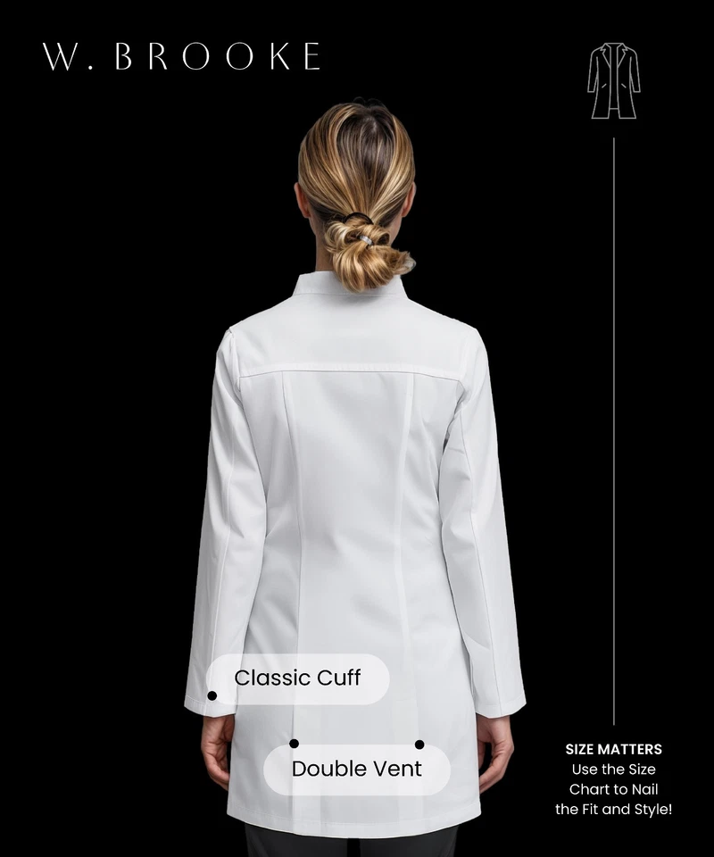 New Women's Tailored Fit Lab Coat Medical Doctor Dentist Work Jacket - Image 3 of 4