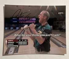 PETE WEBER HAND SIGNED AUTOGRAPHED 8x10 PHOTO BOWLING LEGEND BOWLER COA