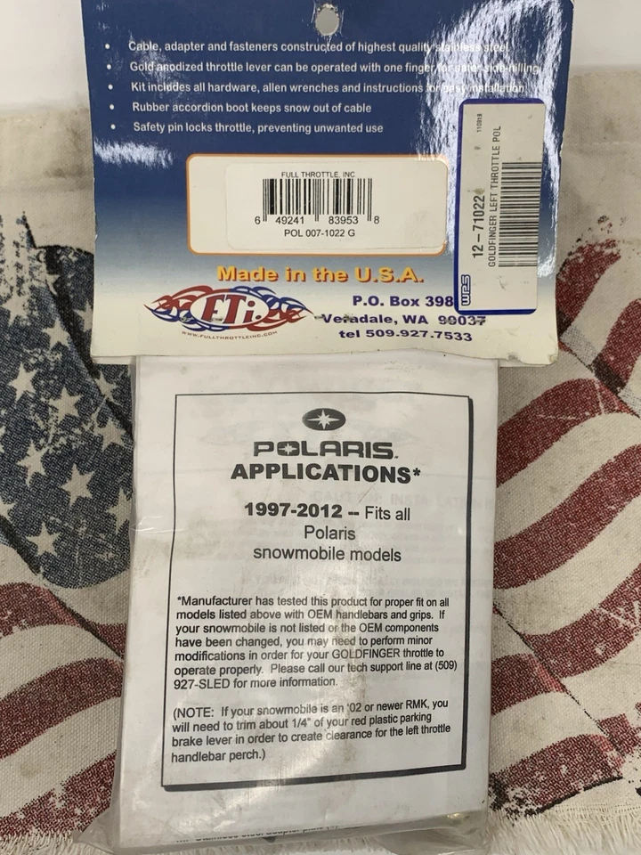 Kit de acelerador completo Goldfinger lado izquierdo para Polaris 007-1022 NUEVO SELLADO Foto 3 de 3