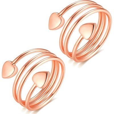 Kupfer Magnetringe robuster Magnet, Geschenke Box, verstellbar, Roségold, hyp...