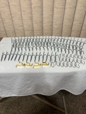 Lot of 107 Pinch Pleat Curtain Hooks (Variety) + 4 Cafe Rod Brackets