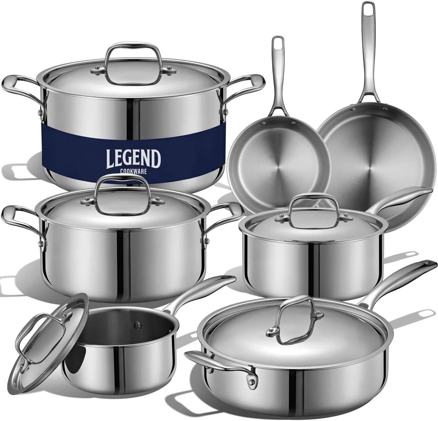 12 Piece 5 Ply Stainless Cookware