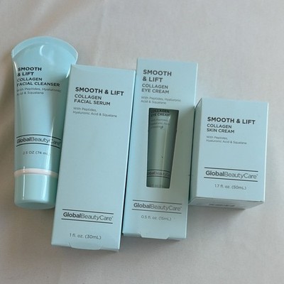 Global Beauty Care Collagen Smooth & Lift 4 Pcs Skincare Set Serum Cream