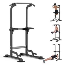 Pull Up Dip Station For Home Gym Strength Training Fitness Workout Station Ch...