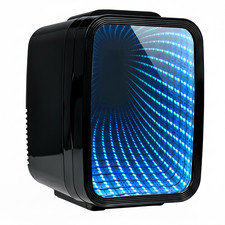 4L Mini Fridge with 7 Light Modes Portable Cooler Warmer Table Top Gaming Room