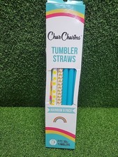 Char Charms Tumbler Straws Rainbow 6-Pack, Fits 30 oz Tumblers